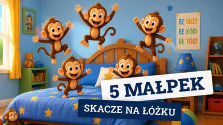5 Małpek skacze na łóżku - piosenka dla dzieci