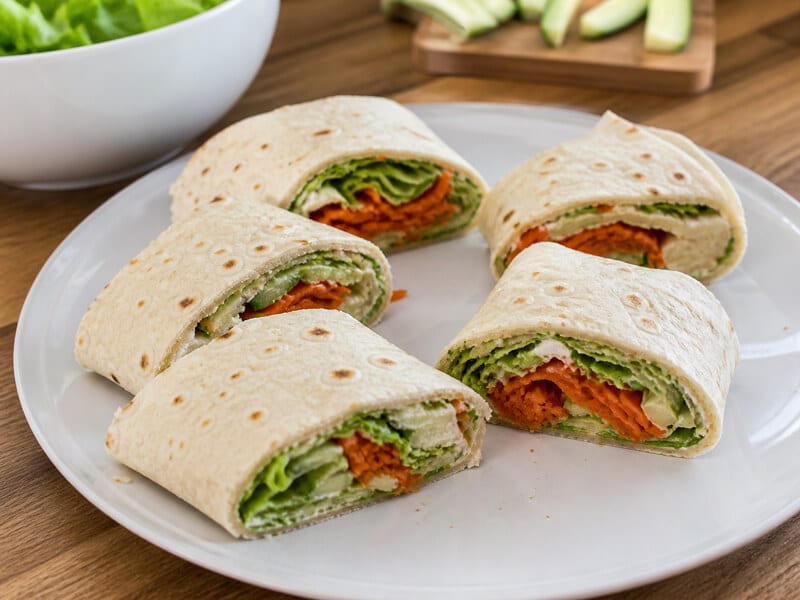 Tortilla z serkiem i warzywami